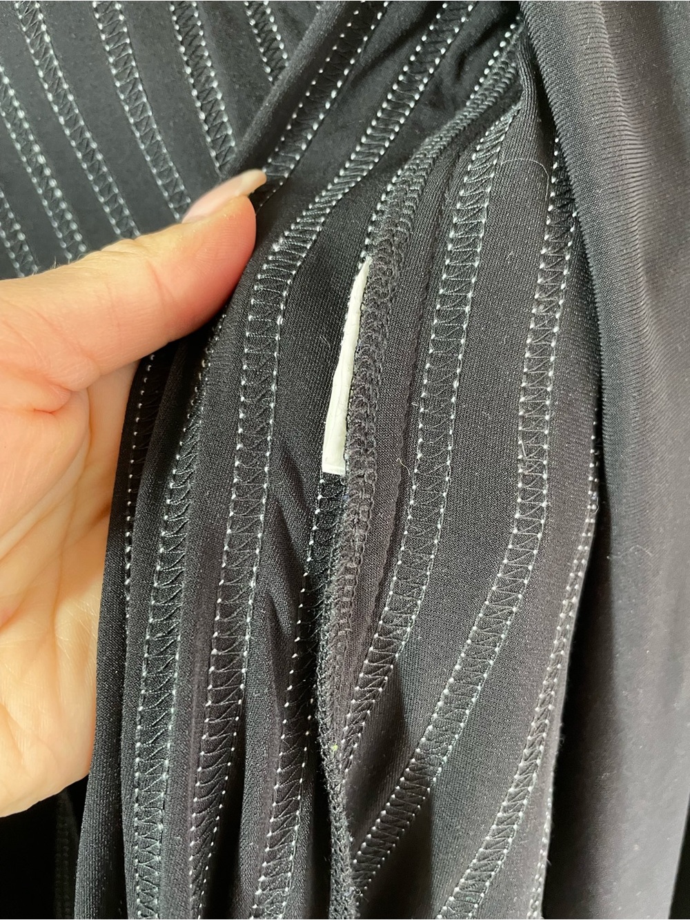Joseph Ribkoff Black White Striped Open Front Cardigan Minimalist Jacket Size 10 - Picture 5 of 12